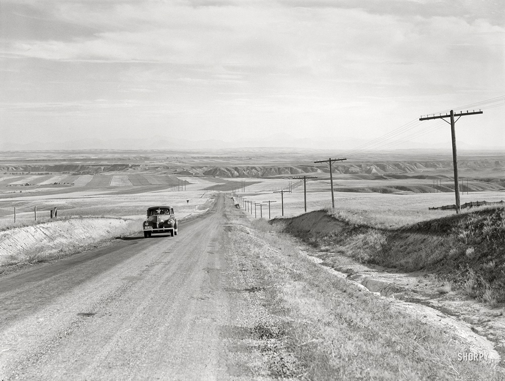 August 1941. Highway near Havre, Montana